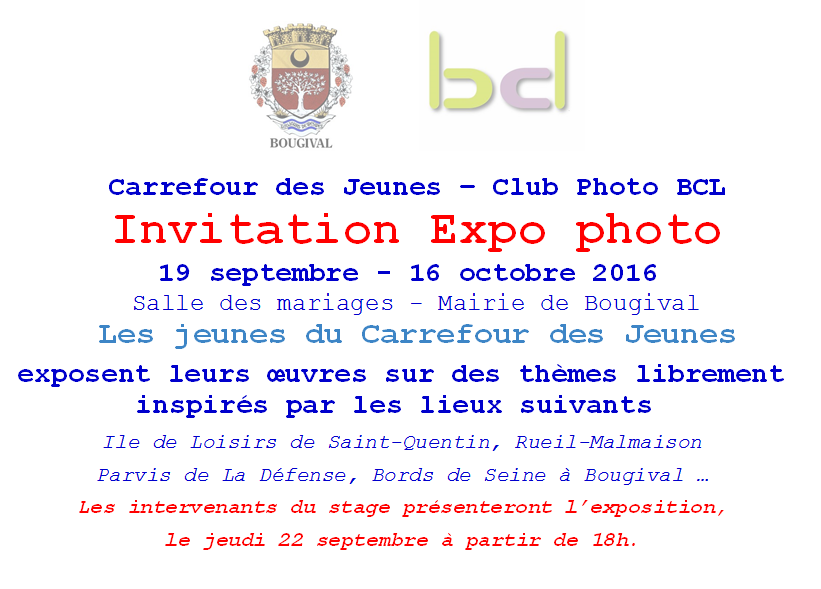 Expo Photo Carrefour des jeunes – Club photo BCL